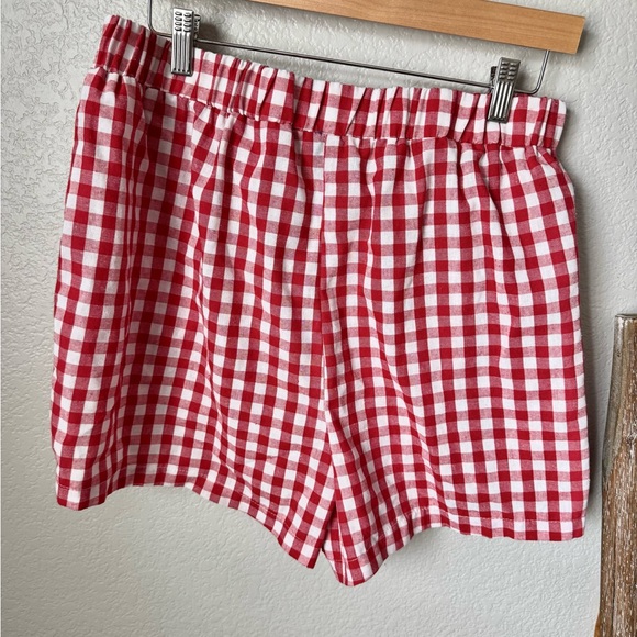 XL shein gingham red plaid shorts - Picture 3 of 3